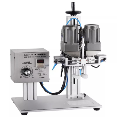Máquina taponadora de rosca automática neumática para botellas de plástico de vidrio