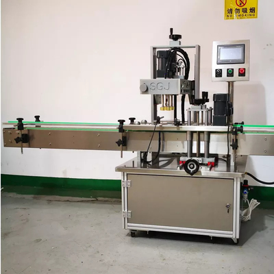 Máquina taponadora de rosca automática neumática para botellas de plástico de vidrio