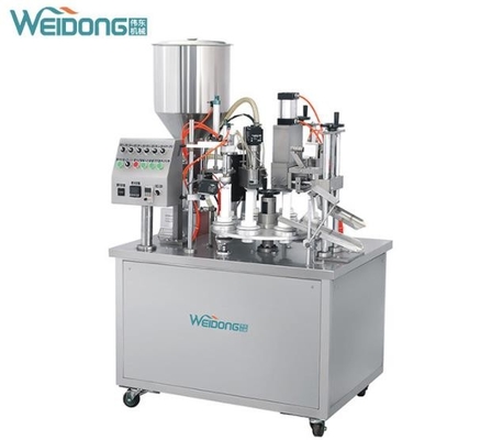 máquina de llenado y sellado de tubos estables 1.5KW a prueba de herrumbre semi automática