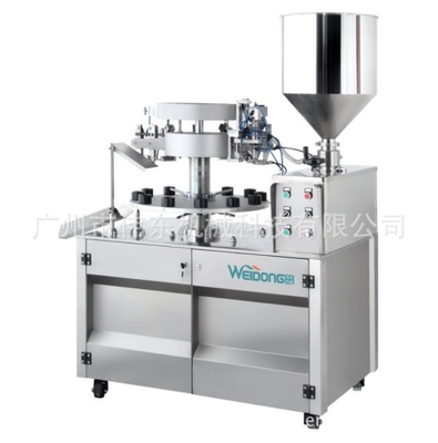 Máquina de llenado y sellado de tubos controlada por PLC 20-60pcs/min Consumo de aire 0,3m3/min