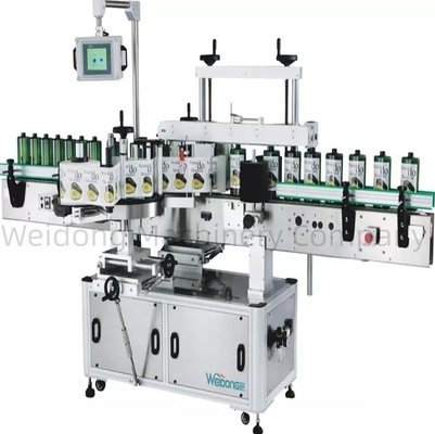 Etiquetadora de la etiqueta engomada del lado del doble del PLC SUS304, etiquetadora automática antioxidante