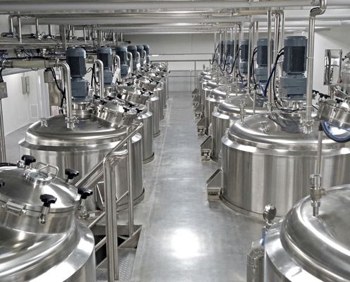 60 el tanque de mezcla de una sola capa de r/m 2000L para los productos líquidos