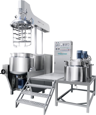 Limpieza fácil automatizada del emulsor del eje doble cosmético del mezclador