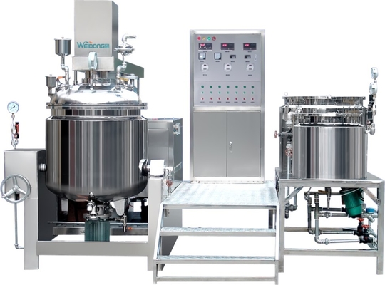 Limpieza fácil automatizada del emulsor del eje doble cosmético del mezclador