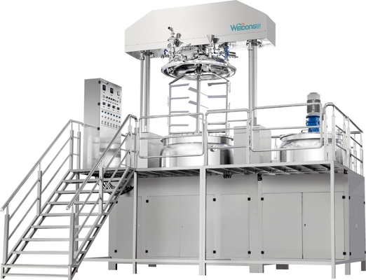 Limpieza fácil automatizada del emulsor del eje doble cosmético del mezclador