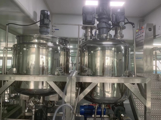 mezclador cosmético del emulsor de 65rpm 50-5000L con el sistema opcional del vacío