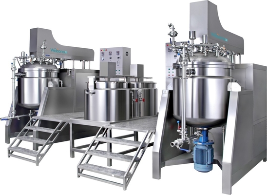 Mezclador cosmético del emulsor 50L-2000L con la calefacción del sistema del vacío