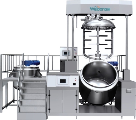 Mezclador de emulsión del vacío cosmético de alta velocidad del dispersor con el mezclador de poca velocidad