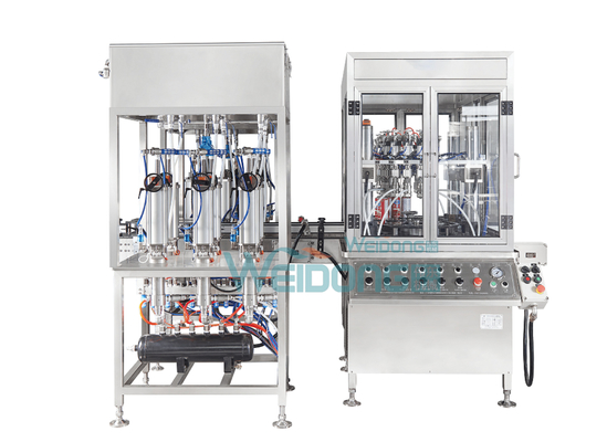 Máquina de llenado de aerosoles de alta velocidad para productos alimenticios 7200 latas/H 750 ml
